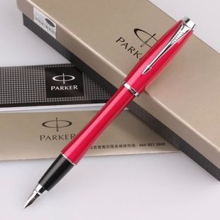 派克钢笔 都市系列 粉红磨砂金写字钢笔